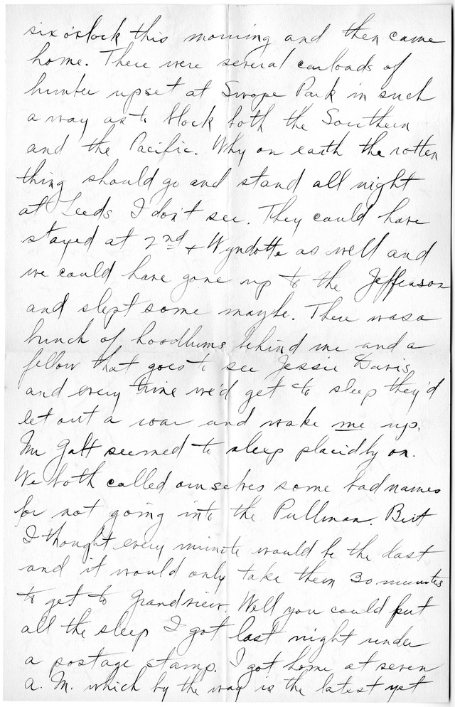 Letter from Harry S. Truman to Bess Wallace