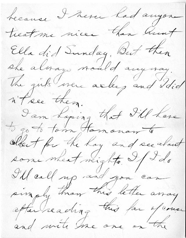 Letter from Harry S. Truman to Bess Wallace