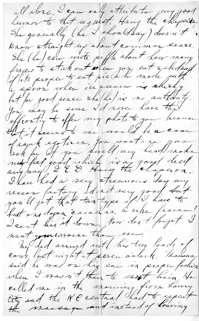 Letter from Harry S. Truman to Bess Wallace