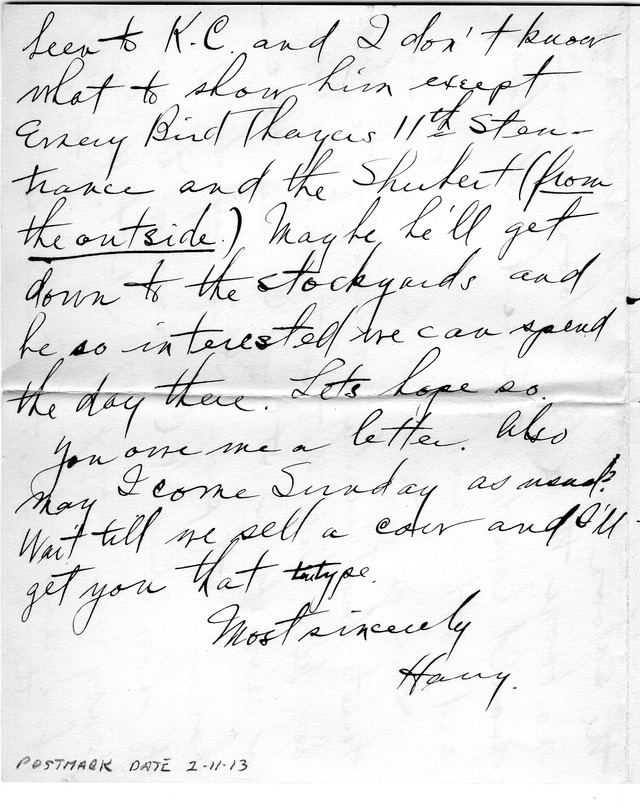 Letter from Harry S. Truman to Bess Wallace