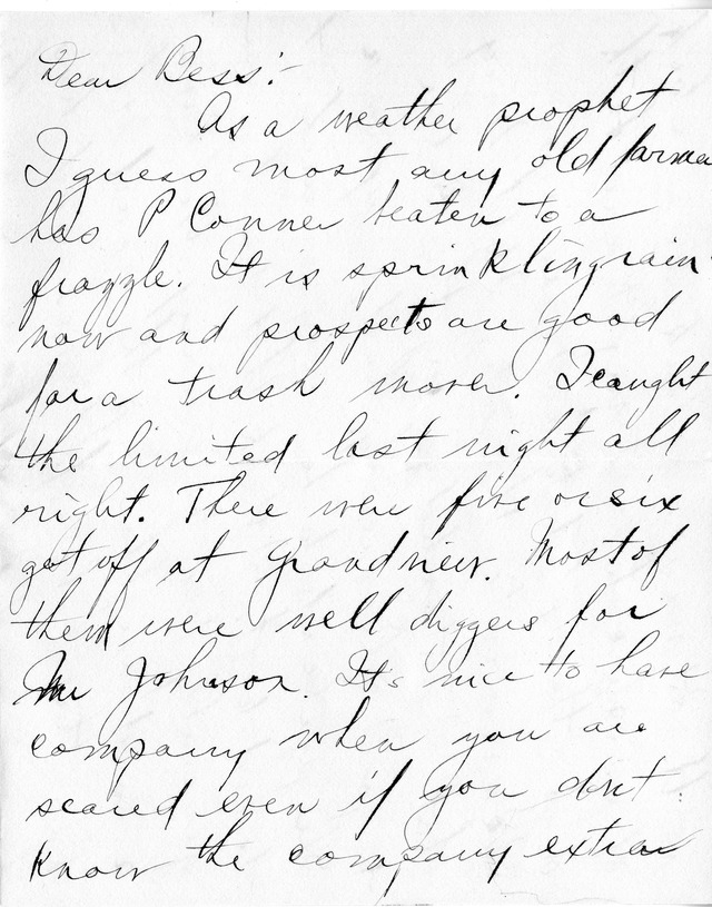 Letter from Harry S. Truman to Bess Wallace