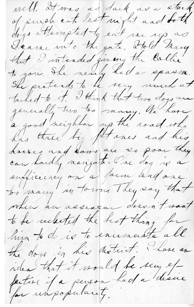 Letter from Harry S. Truman to Bess Wallace