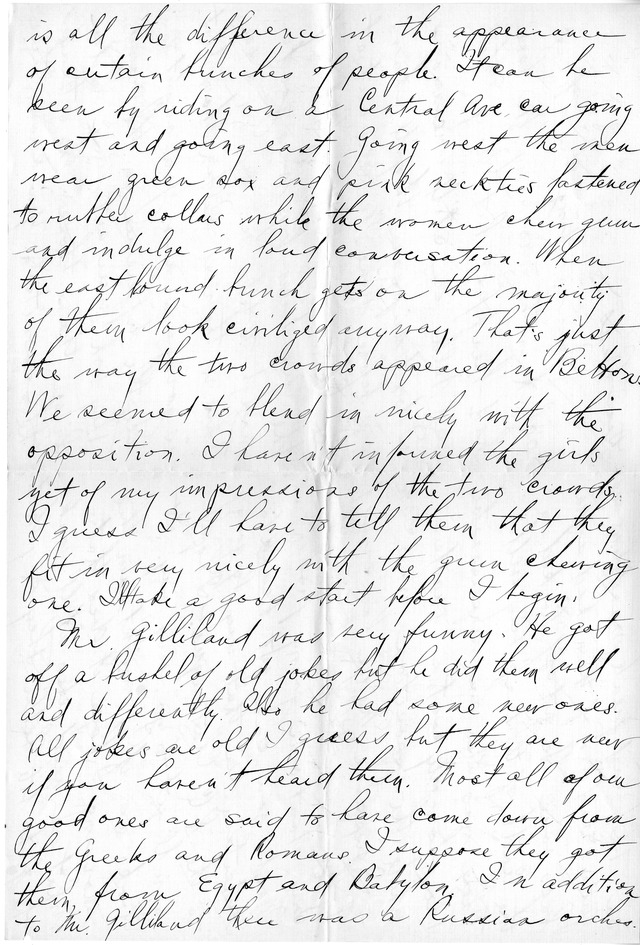 Letter from Harry S. Truman to Bess Wallace