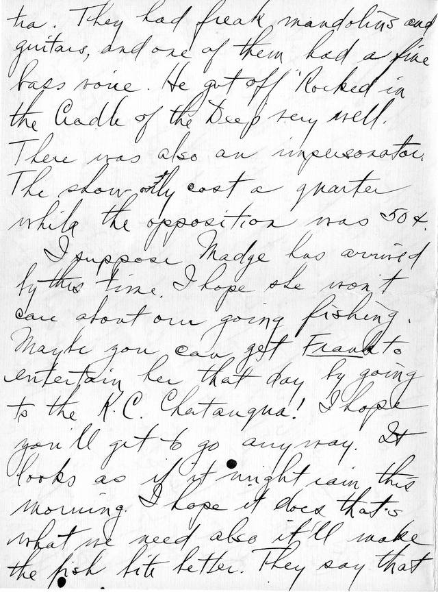 Letter from Harry S. Truman to Bess Wallace