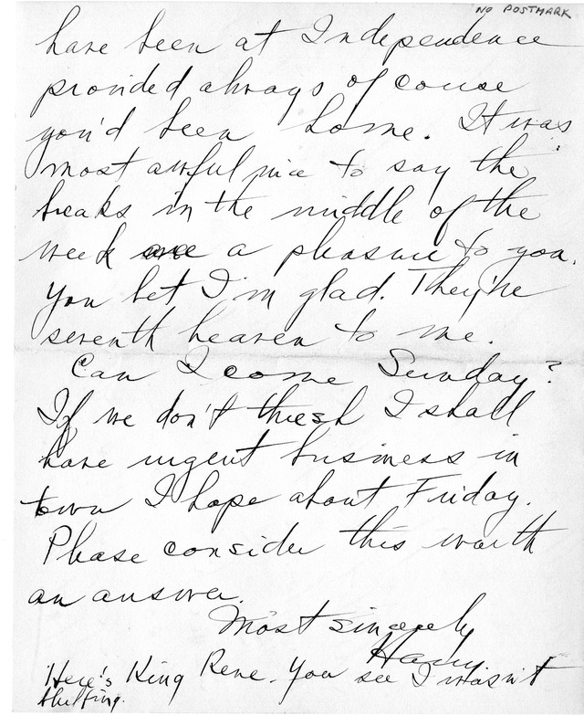 Letter from Harry S. Truman to Bess Wallace