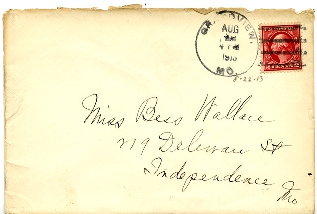 Letter from Harry S. Truman to Bess Wallace