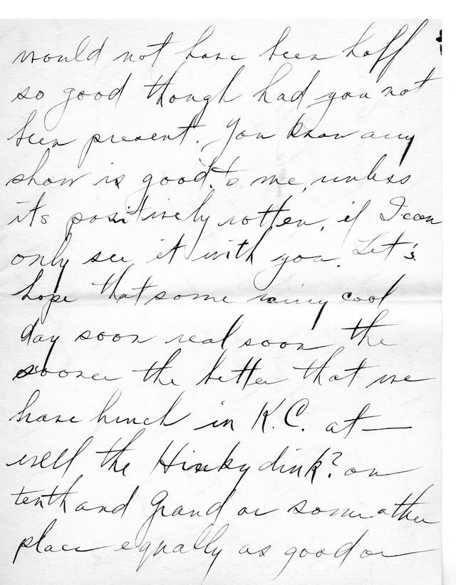 Letter from Harry S. Truman to Bess Wallace