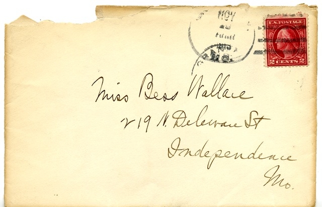 Letter from Harry S. Truman to Bess Wallace