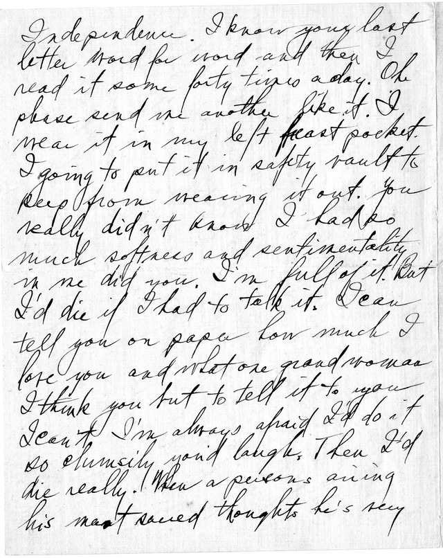 Letter from Harry S. Truman to Bess Wallace