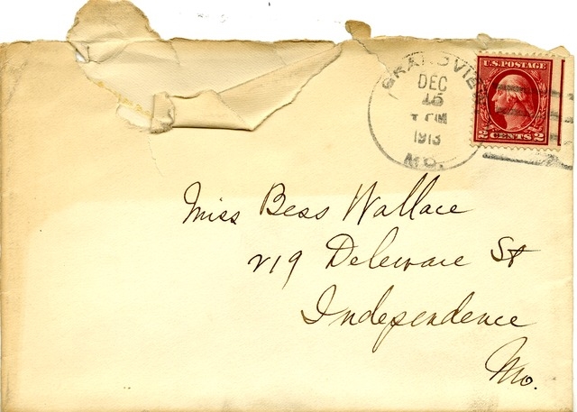 Letter from Harry S. Truman to Bess Wallace