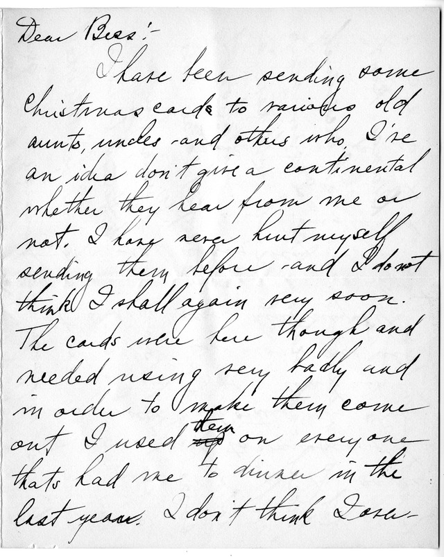 Letter from Harry S. Truman to Bess Wallace