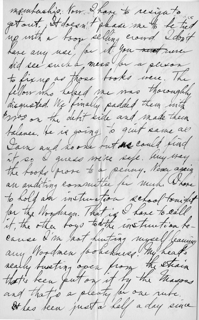 Letter from Harry S. Truman to Bess Wallace