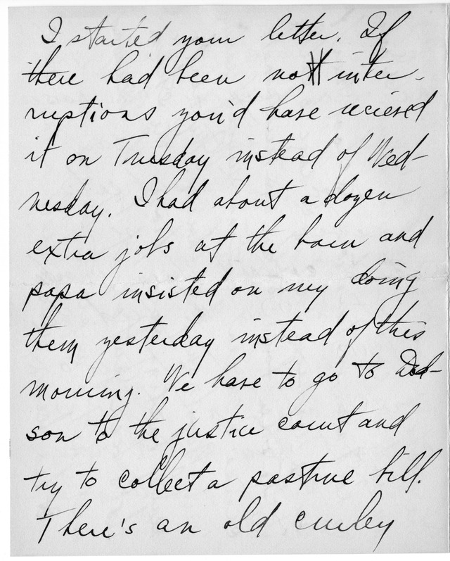 Letter from Harry S. Truman to Bess Wallace