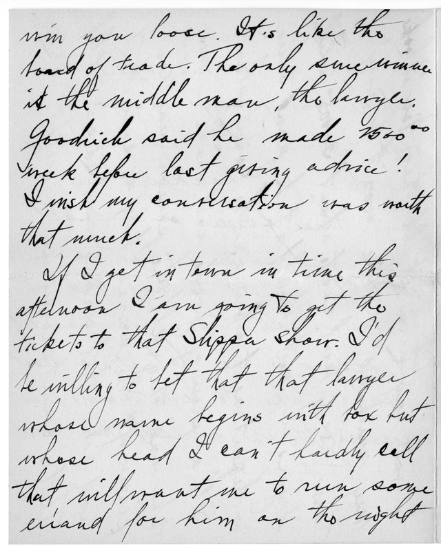 Letter from Harry S. Truman to Bess Wallace