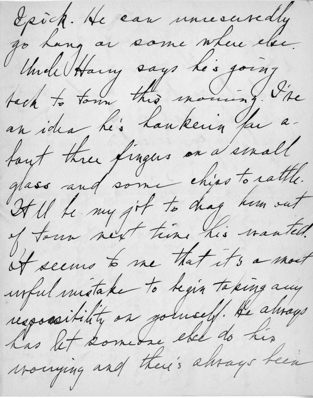 Letter from Harry S. Truman to Bess Wallace