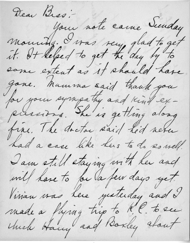 Letter from Harry S. Truman to Bess Wallace