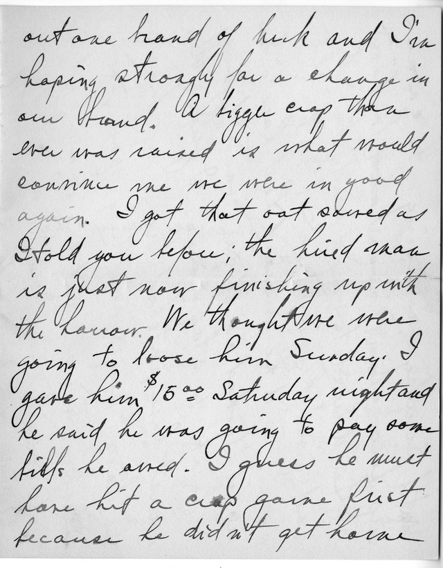 Letter from Harry S. Truman to Bess Wallace