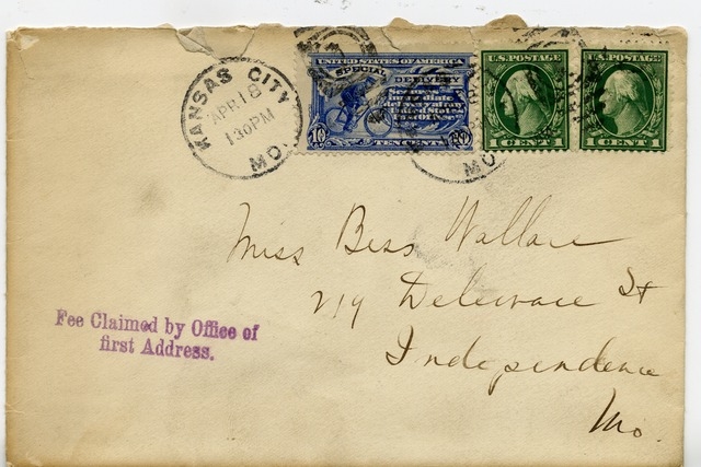 Letter from Harry S. Truman to Bess Wallace