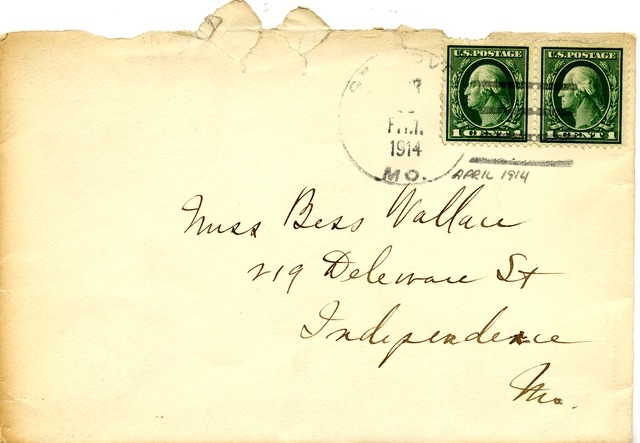 Letter from Harry S. Truman to Bess Wallace