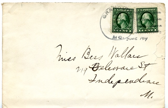 Letter from Harry S. Truman to Bess Wallace