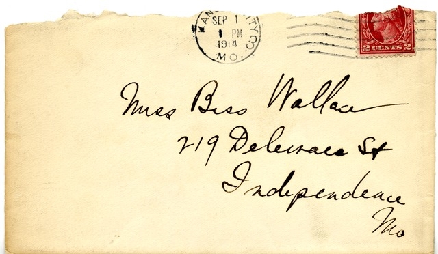 Letter from Harry S. Truman to Bess Wallace