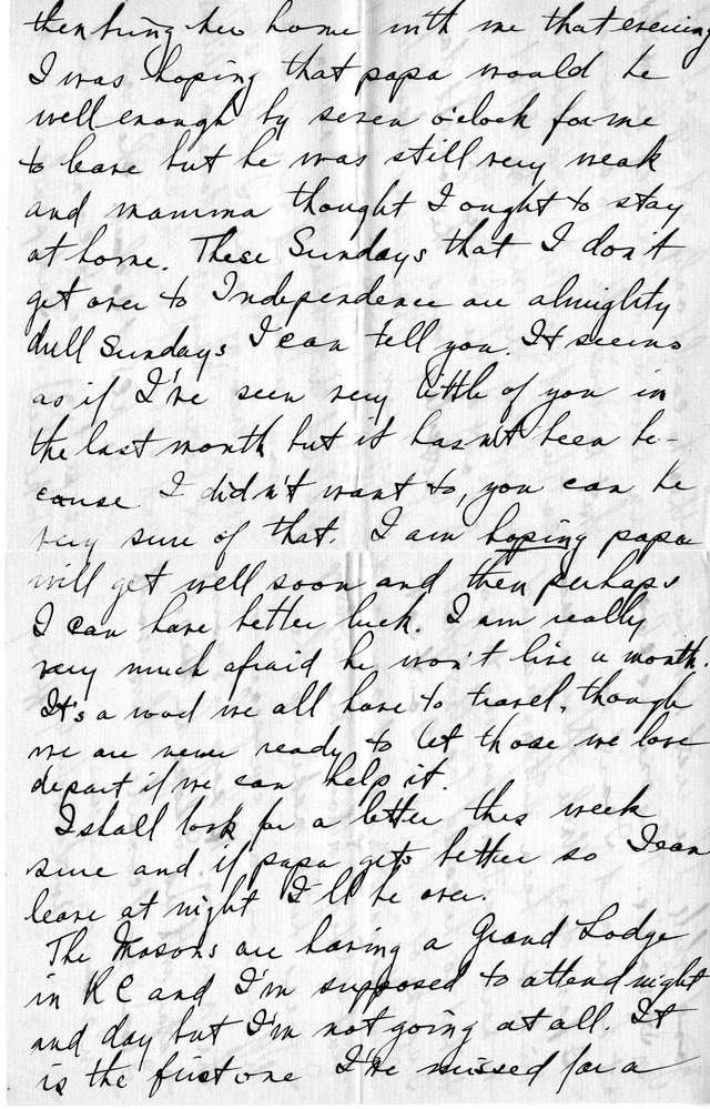 Letter from Harry S. Truman to Bess Wallace