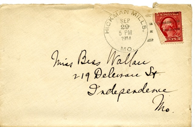 Letter from Harry S. Truman to Bess Wallace