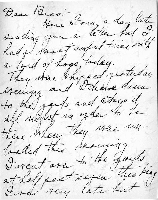 Letter from Harry S. Truman to Bess Wallace