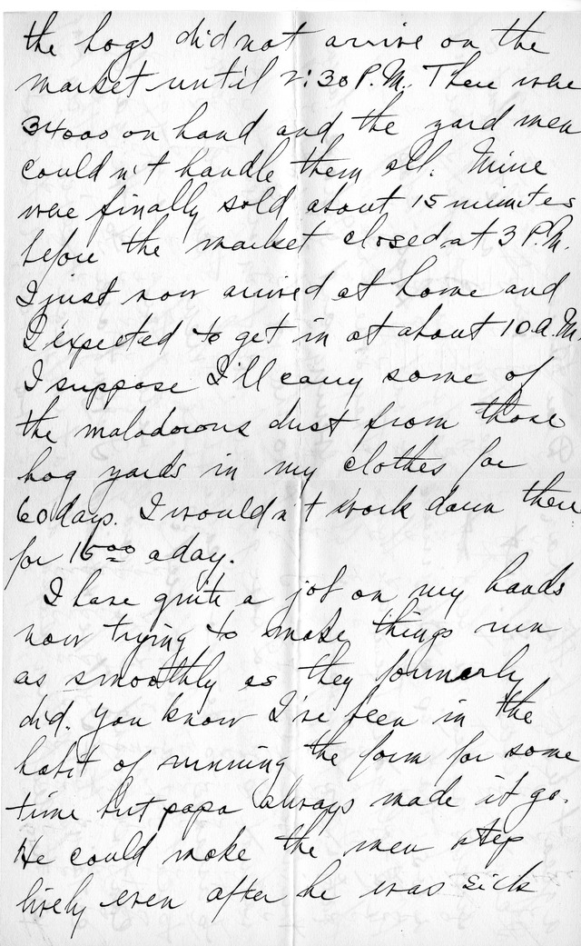 Letter from Harry S. Truman to Bess Wallace