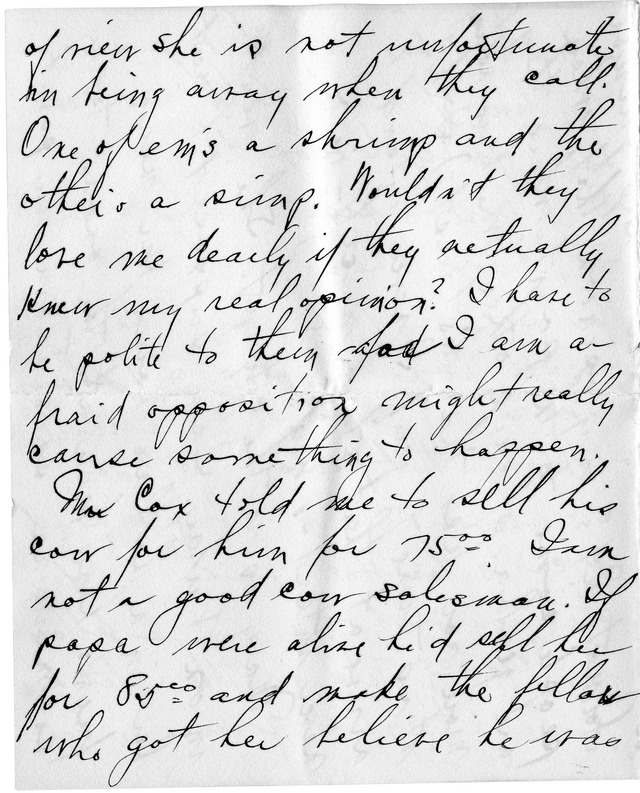 Letter from Harry S. Truman to Bess Wallace