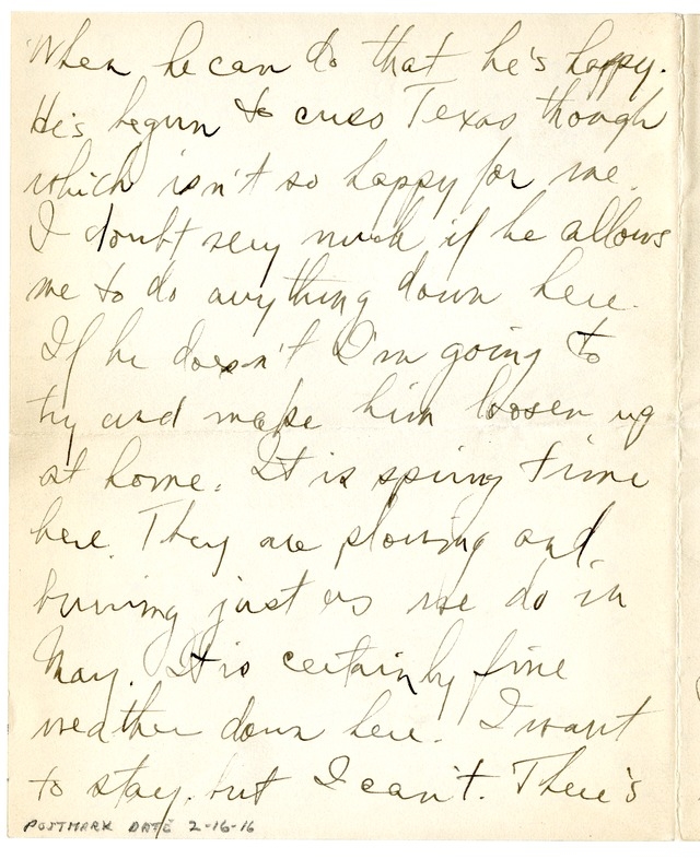 Letter from Harry S. Truman to Bess Wallace