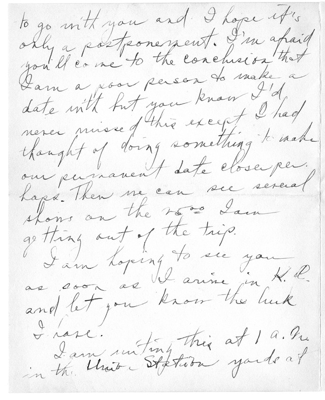 Letter from Harry S. Truman to Bess Wallace