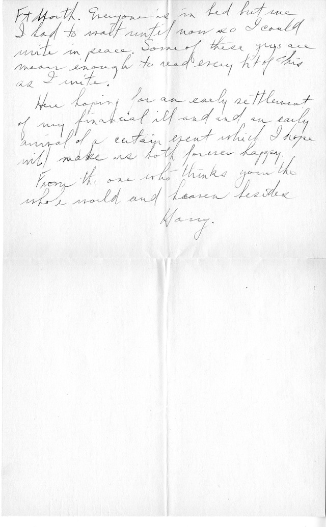 Letter from Harry S. Truman to Bess Wallace