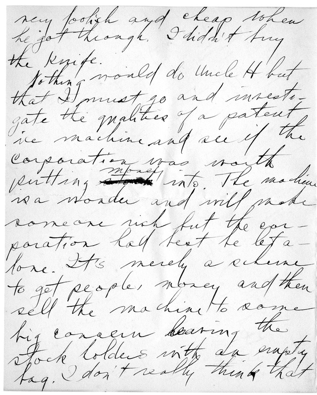 Letter from Harry S. Truman to Bess Wallace