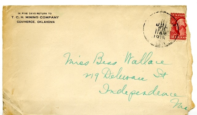 Letter from Harry S. Truman to Bess Wallace