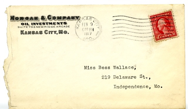 Letter from Harry S. Truman to Bess Wallace