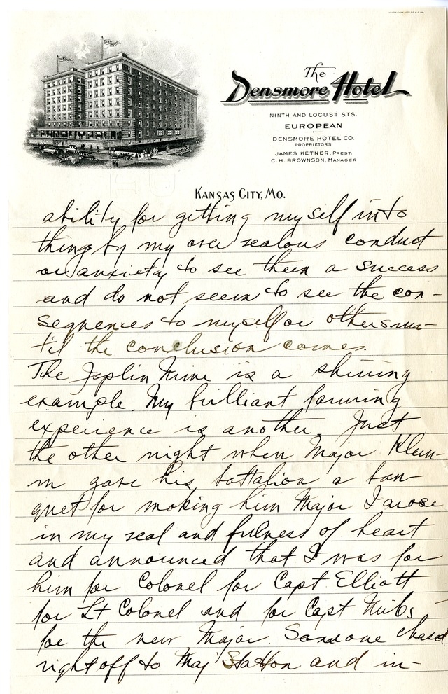 Letter from Harry S. Truman to Bess Wallace