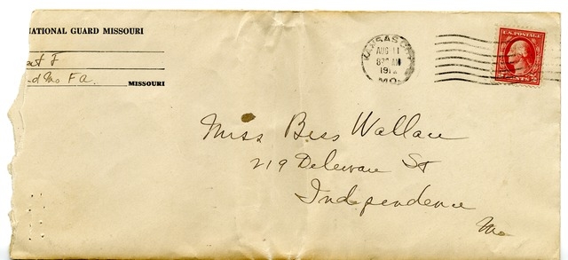 Letter from Harry S. Truman to Bess Wallace