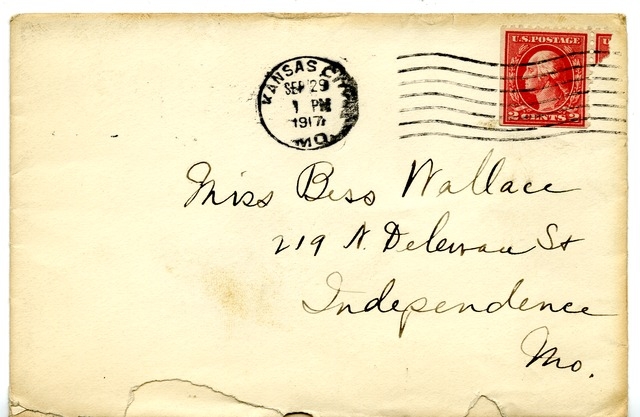 Letter from Harry S. Truman to Bess Wallace