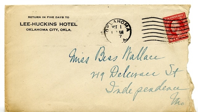 Letter from Harry S. Truman to Bess Wallace