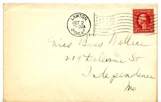 Letter from Harry S. Truman to Bess Wallace