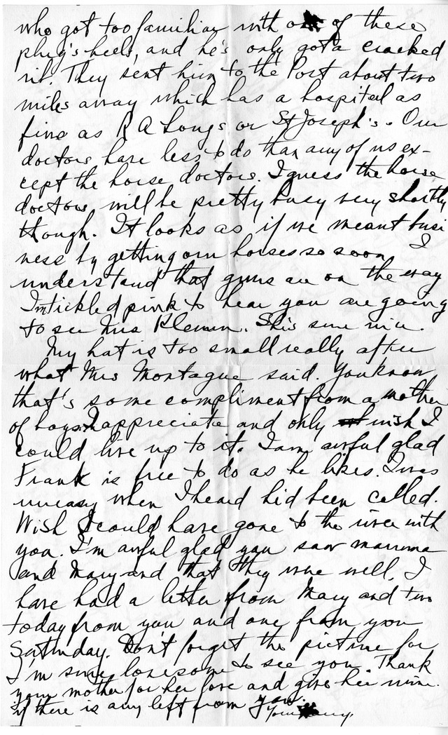 Letter from Harry S. Truman to Bess Wallace