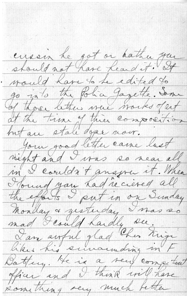 Letter from Harry S. Truman to Bess Wallace