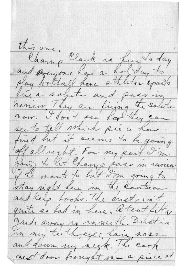 Letter from Harry S. Truman to Bess Wallace