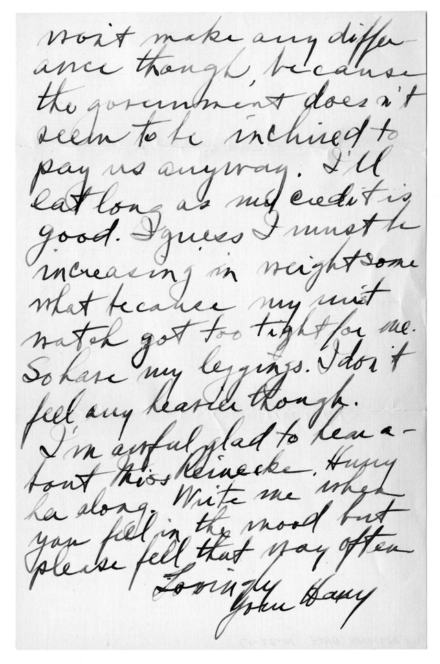 Letter from Harry S. Truman to Bess Wallace