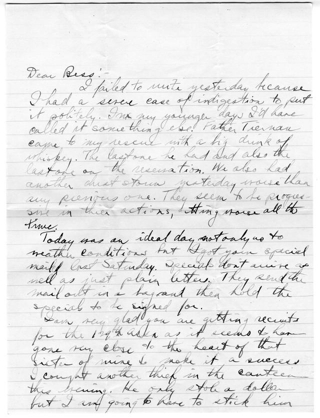 Letter from Harry S. Truman to Bess Wallace