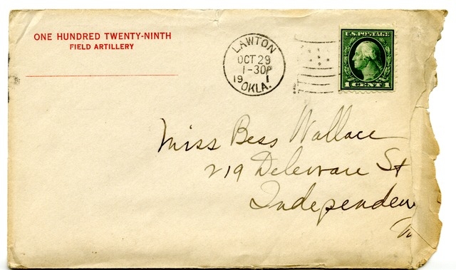 Letter from Harry S. Truman to Bess Wallace