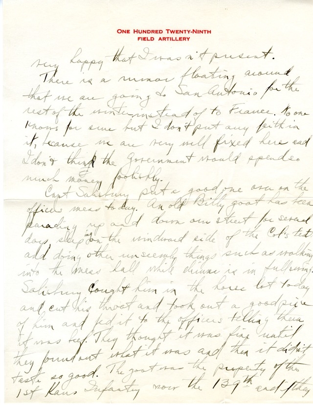 Letter from Harry S. Truman to Bess Wallace