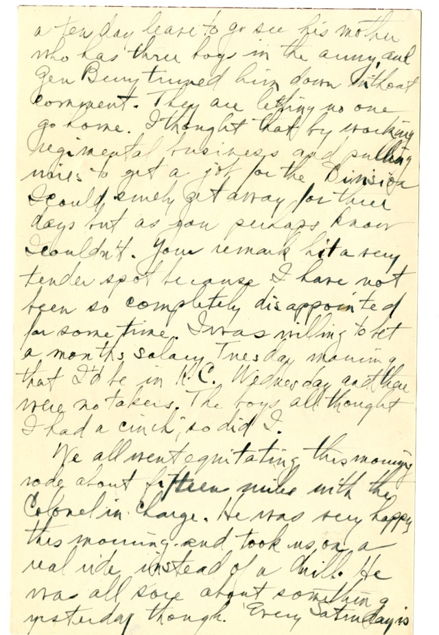 Letter from Harry S. Truman to Bess Wallace