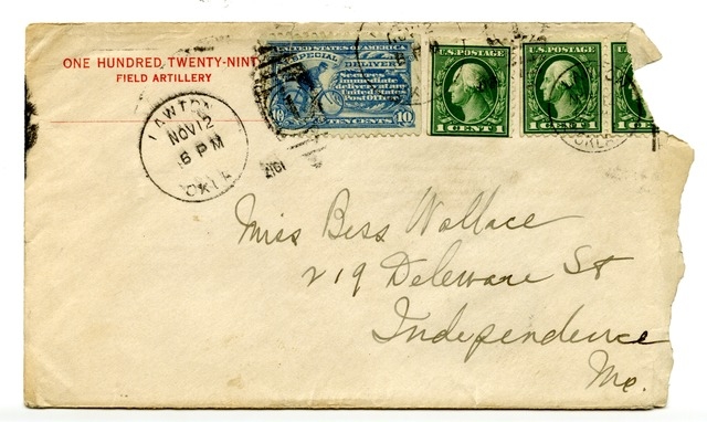 Letter from Harry S. Truman to Bess Wallace